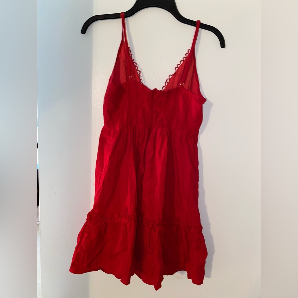 Who I am Red Ruffle Flowy Dress - Picture 3 of 4